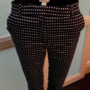 H&M black blue plaid slacks 4P Mint condition